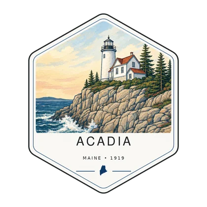 Acadia first-visit badge, National Parks Hub