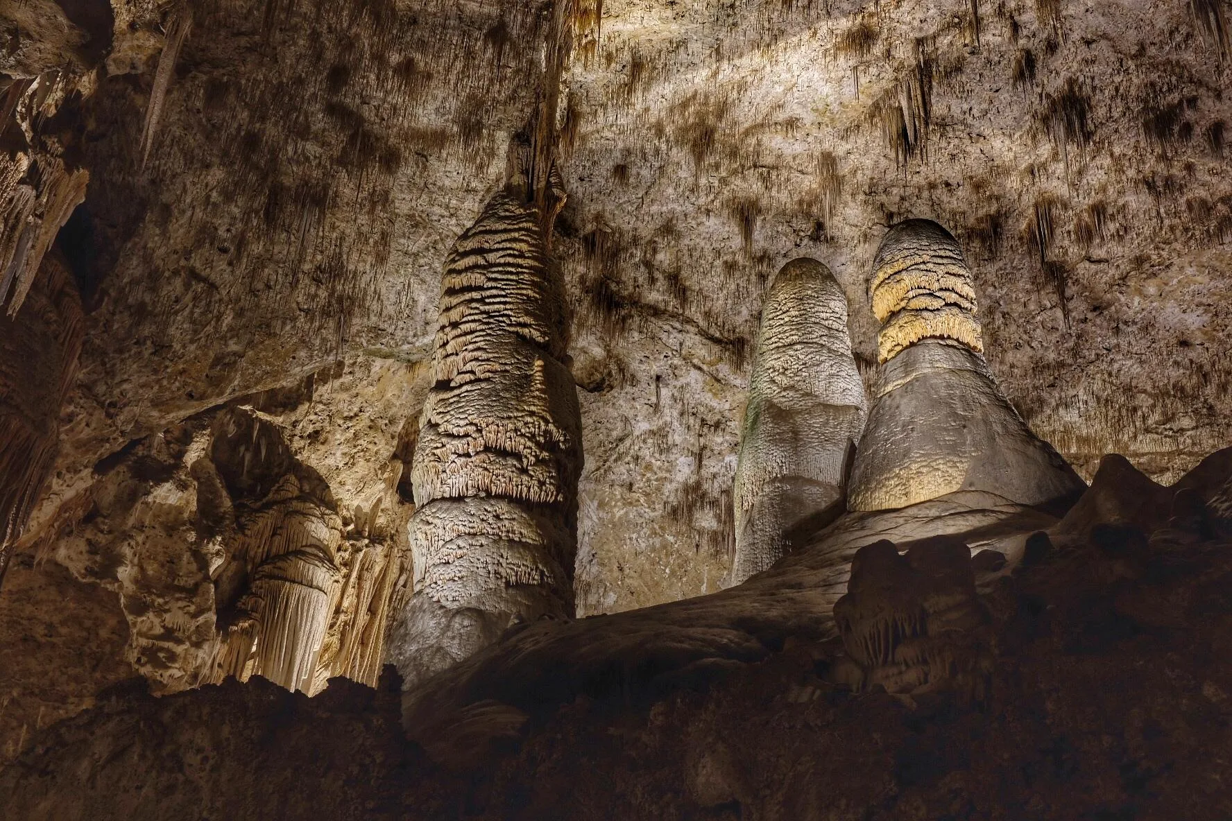 Cave formations at Carlsbad Caverns National Park, New Mexico