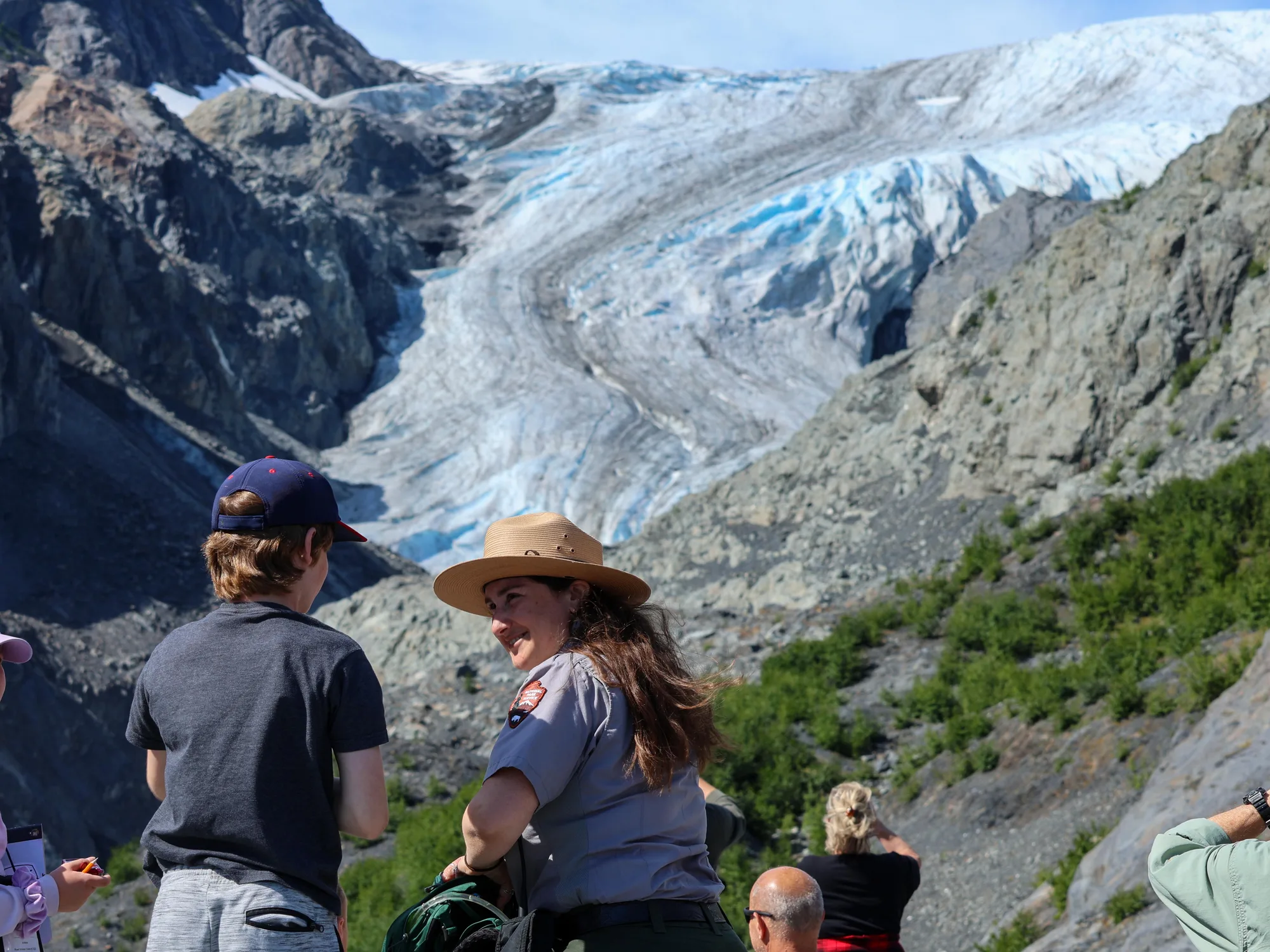 Exit Glacier trail terrain near Seward, gateway to Kenai Fjords National Park, Alaska