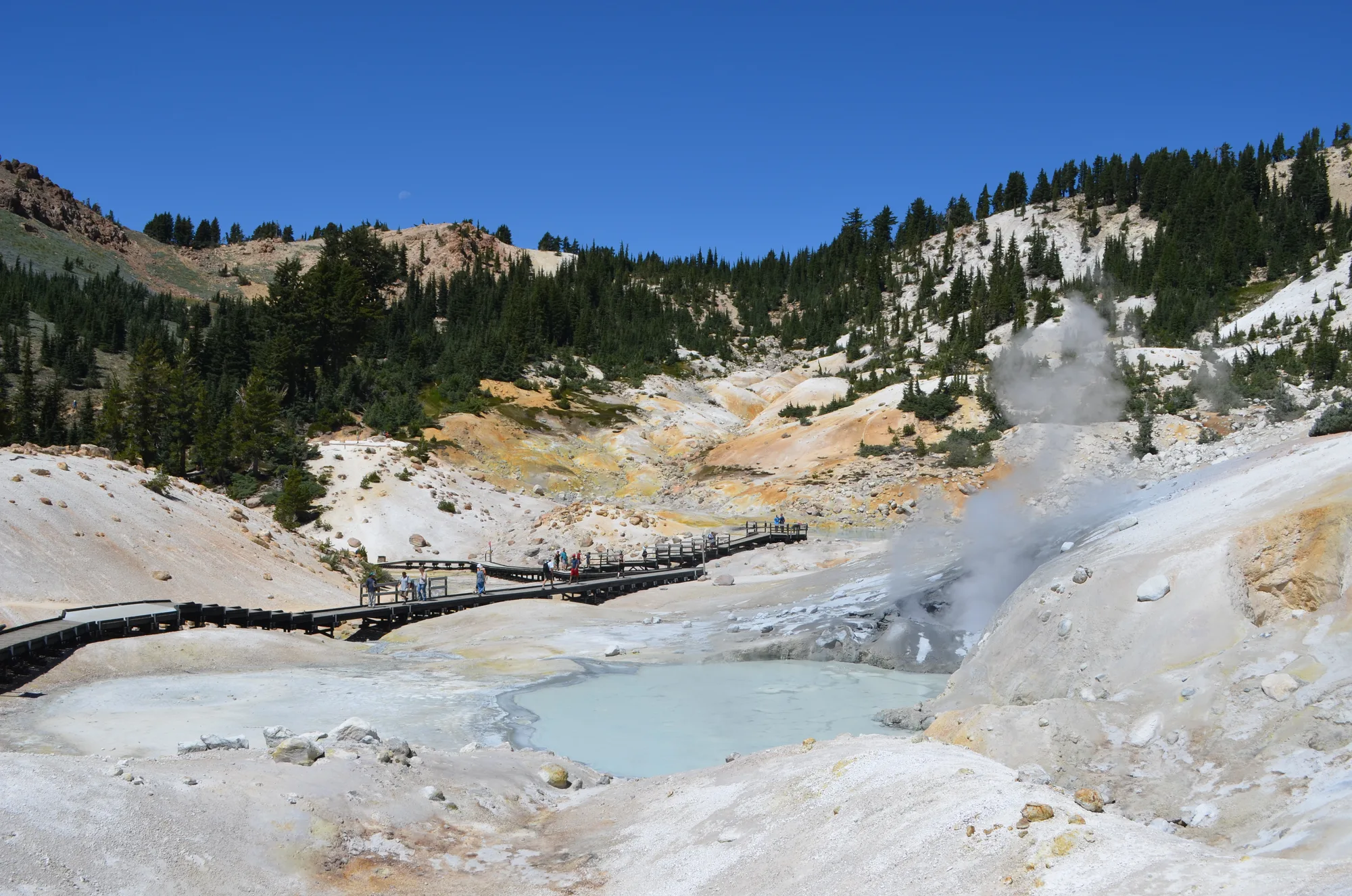 Lake Helen below Lassen Peak at Lassen Volcanic National Park, California