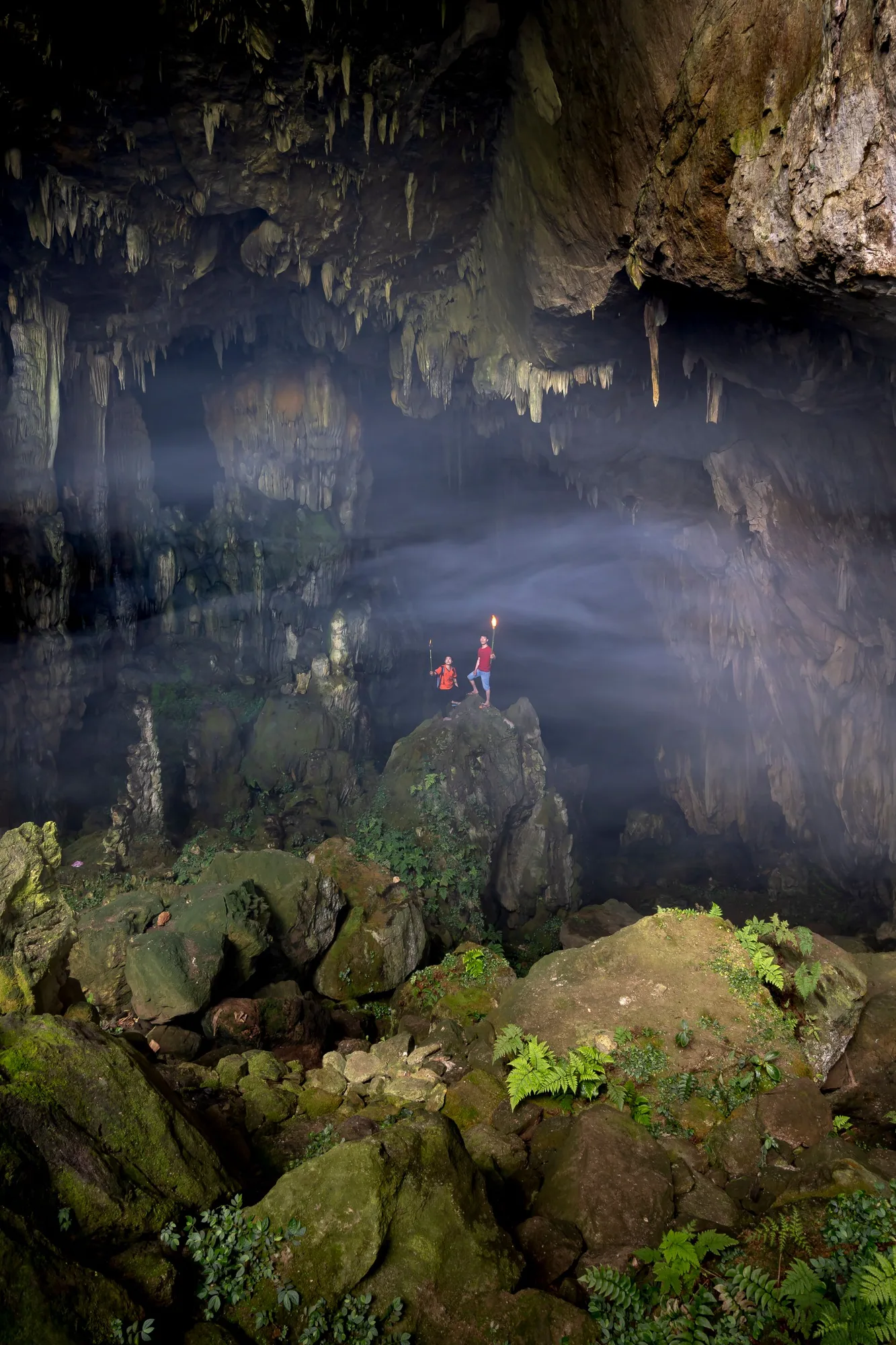 Interior passage of Mammoth Cave National Park, near where Croghan's tuberculosis huts were built
