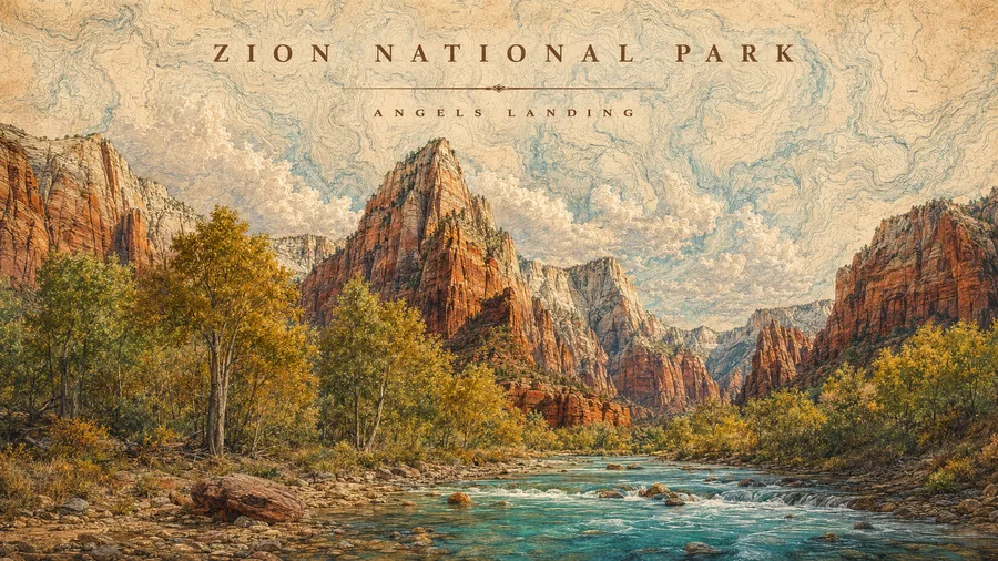Zion National Park poster art